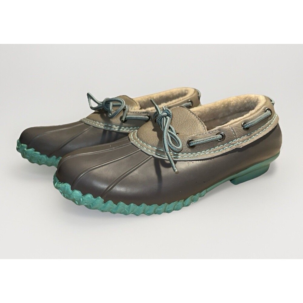 JBU Jambu Gwen Garden Womens Size 7M Vegan Rubber Rain Duck Shoes Grey Teal